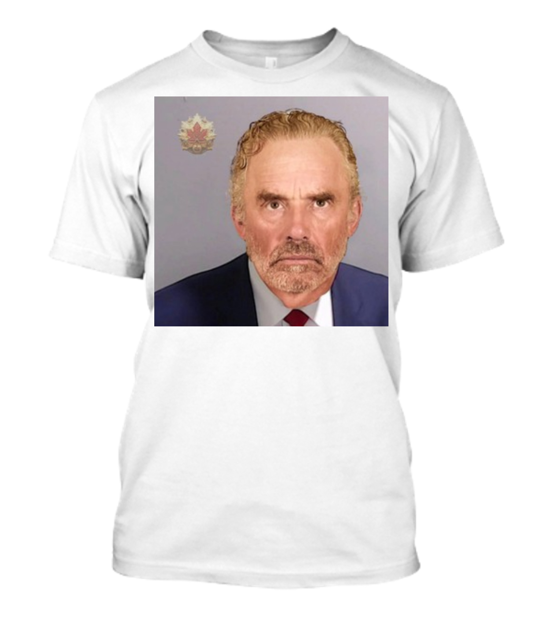 Dr Jordan B Peterson Shot Canada Maple Leaf Badge T-Shirt