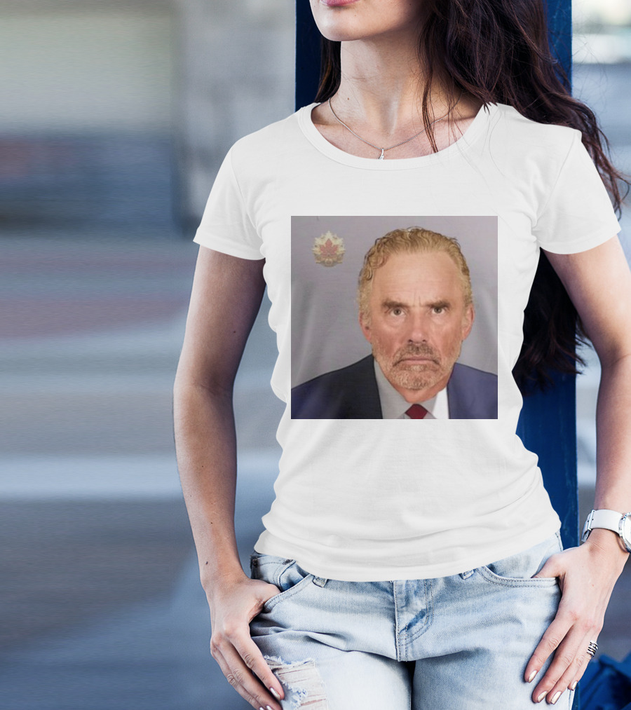 Dr Jordan B Peterson Shot Canada Maple Leaf Badge T-Shirt