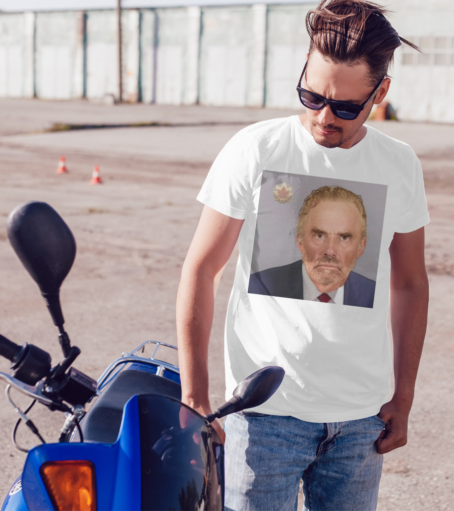 Dr Jordan B Peterson Shot Canada Maple Leaf Badge T-Shirt