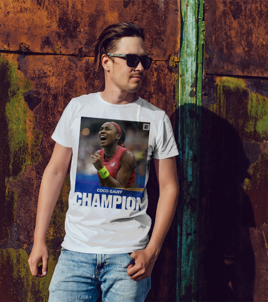 Coco Gauff Champion ESPN Tennis New Balance T-Shirt