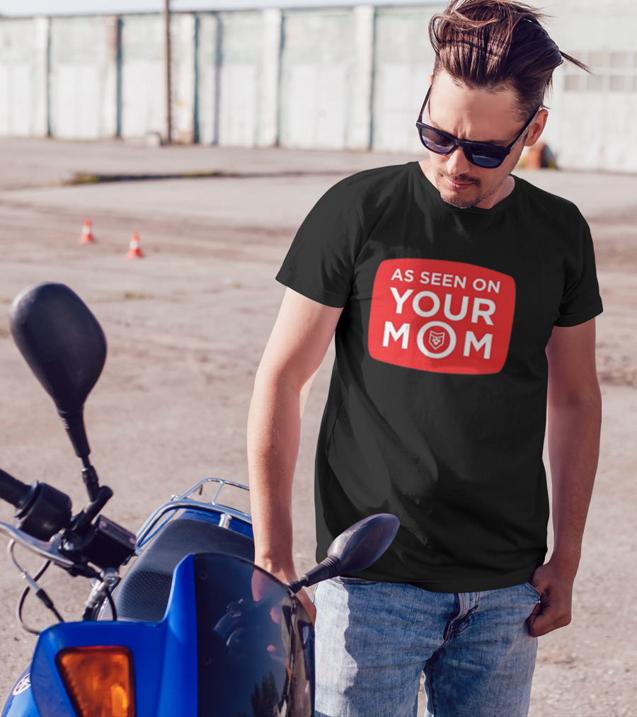 As Seen On Your Mom TV Parody With Red Retro Iconic T-Shirt