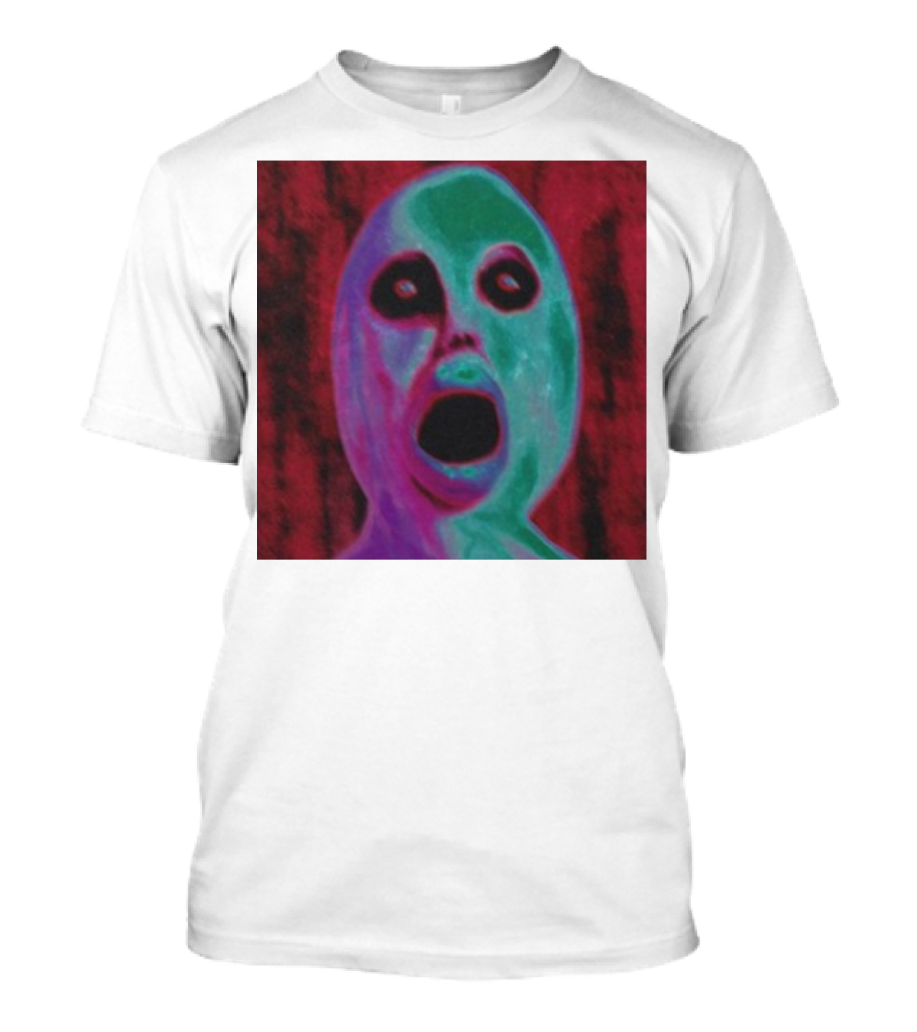 Devsprings Fuktoy Cory Vibrant Abstract Horror Face T-Shirt