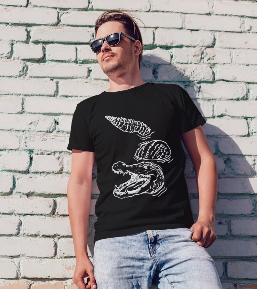 Let's Trip Crocodile Alligators Ice Cream Cone Fusion T-Shirt