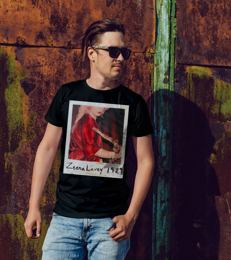 Zeena Lavey 1989 Holding Snake In Red Robe T-Shirt