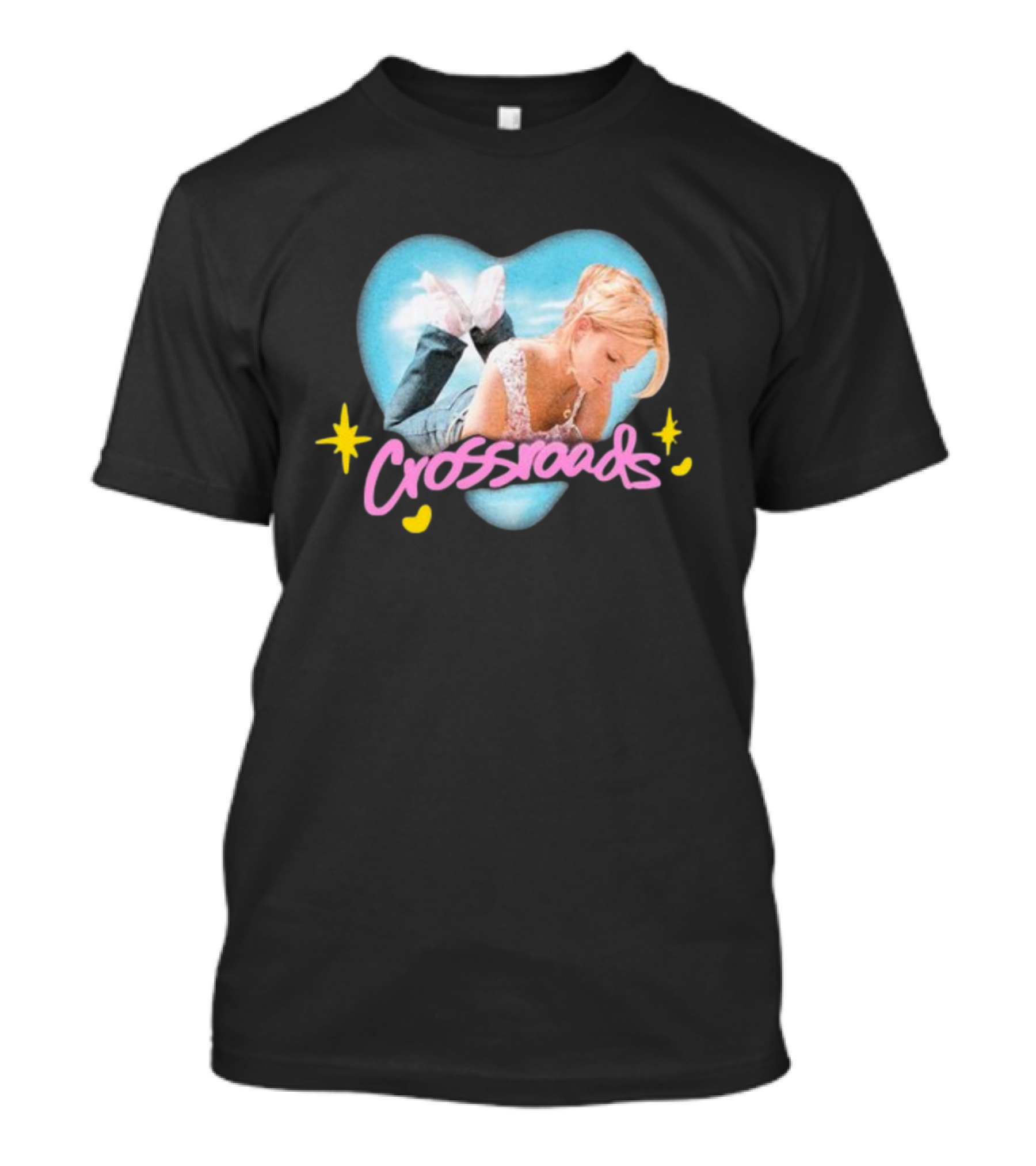 Crossroads Airbrush Heart Design With Woman And Stars T-Shirt