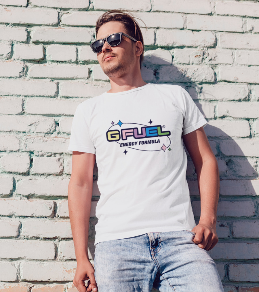 Gfuel Energy Formula Pastel Logo With Colorful Stars T-Shirt