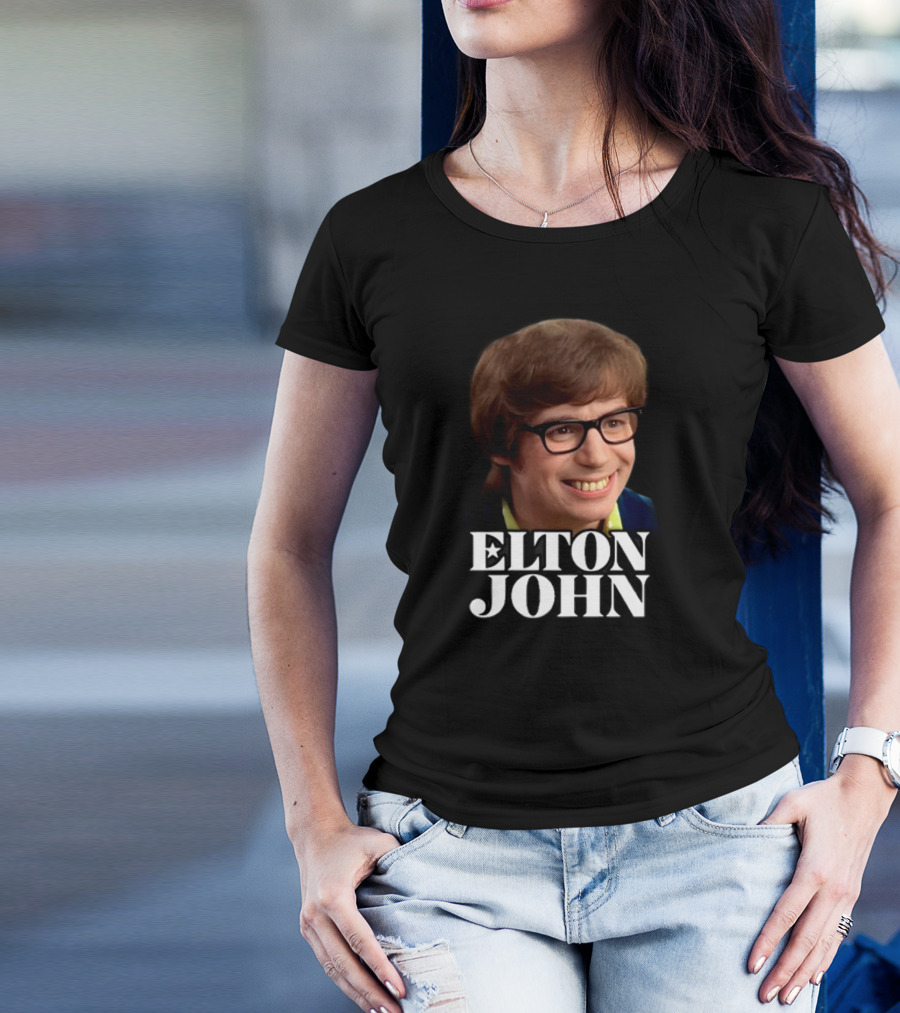 Shitheadsteve Elton John Austin Powers Face Mashup T-Shirt