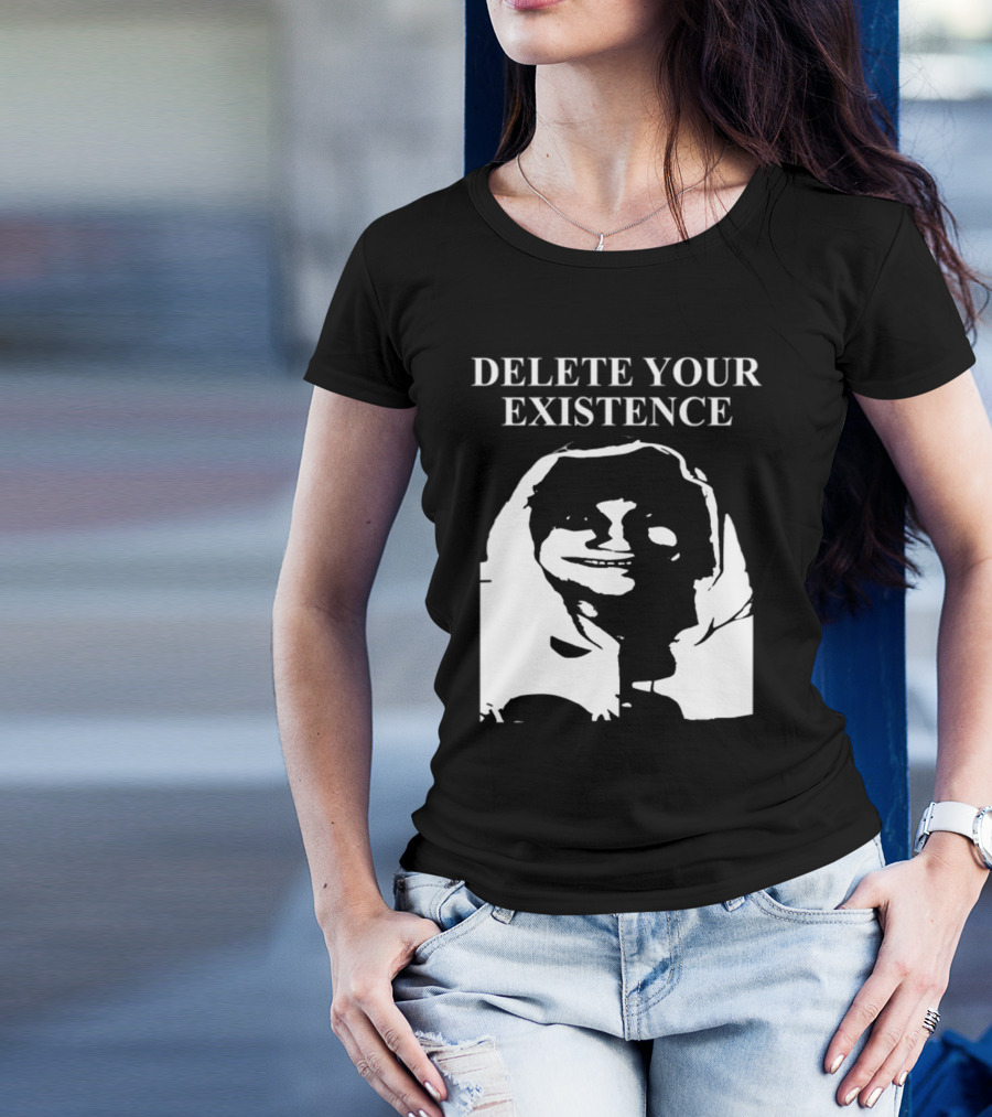 DELETE YOUR EXISTENCE Hoodie Skeleton T-Shirt
