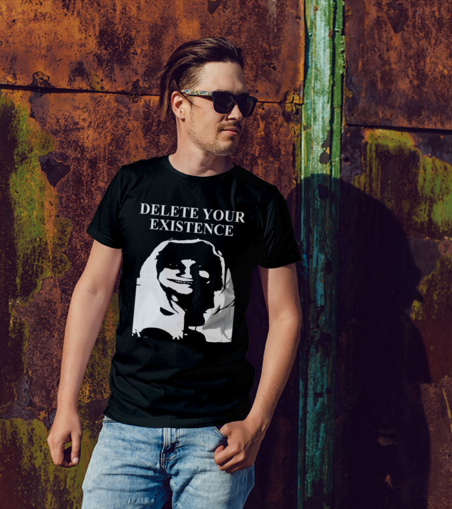 DELETE YOUR EXISTENCE Hoodie Skeleton T-Shirt