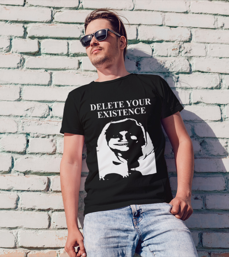 DELETE YOUR EXISTENCE Hoodie Skeleton T-Shirt