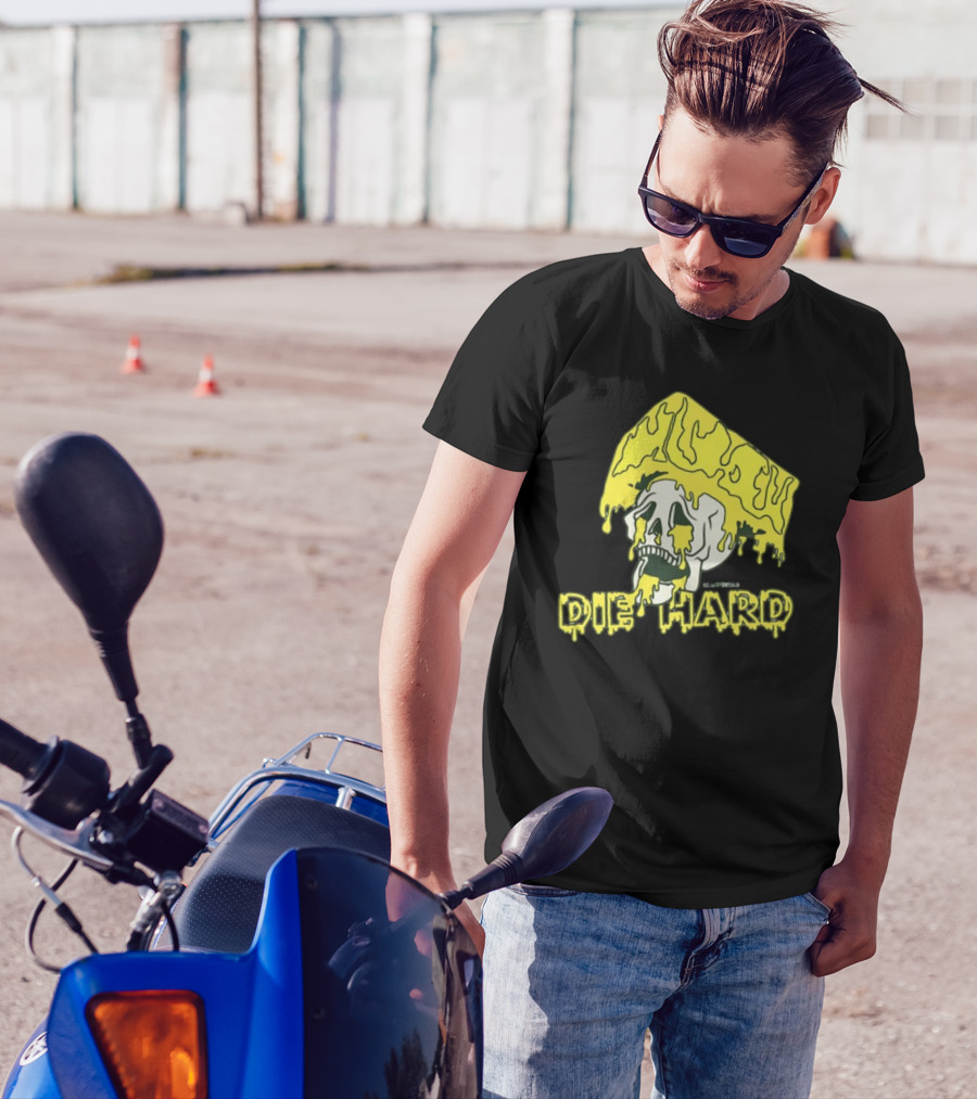 Die Hard Cheesehead Melting Skull T-Shirt