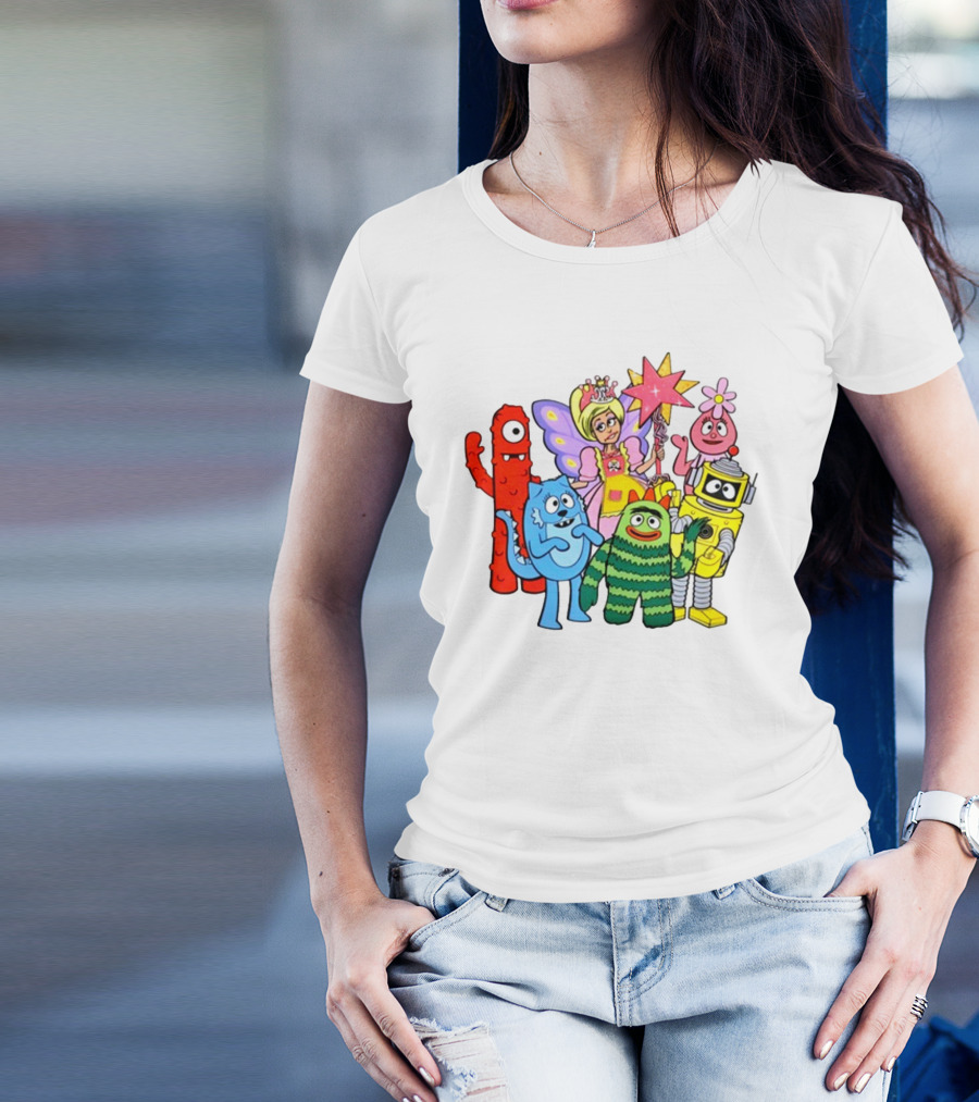 Yogabbagabba Amy Sedaris Yo Gabba Gabba Characters With Princess Star Fairy T-Shirt