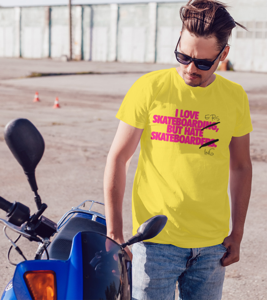 I Love Skateboarding But Hate Skateboarders T-Shirt