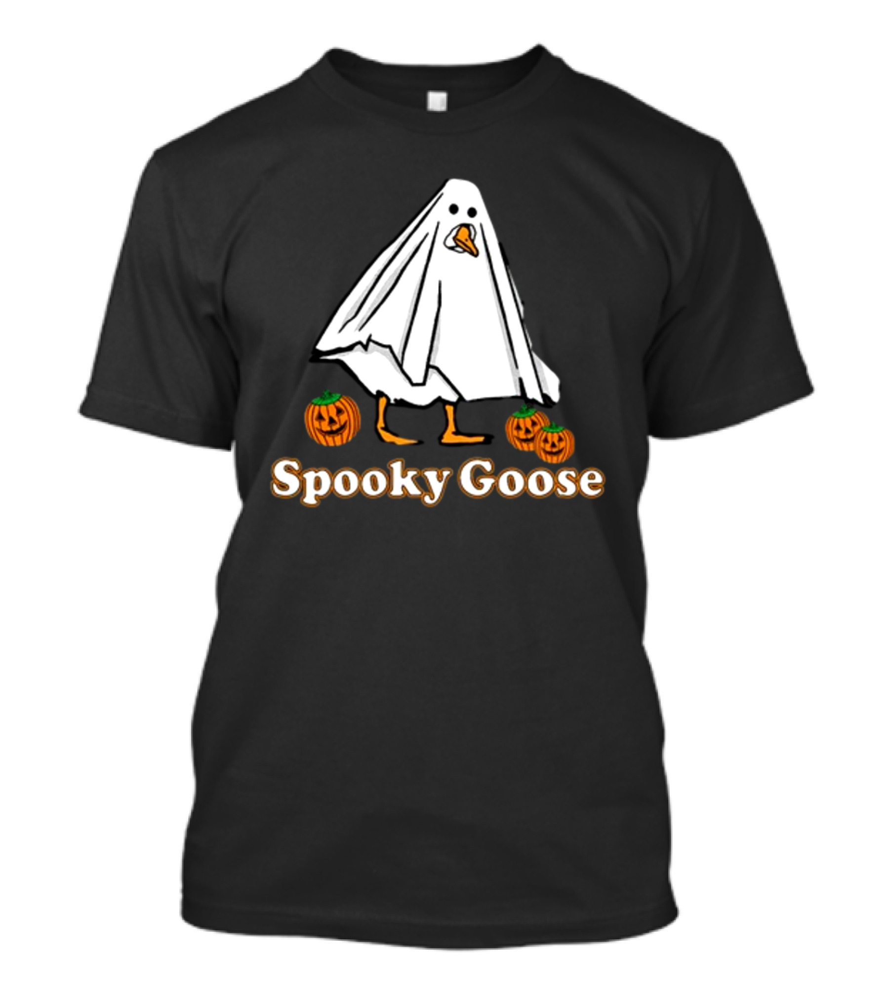 Spooky Goose Pumpkin Ghost Costume Halloween T-Shirt