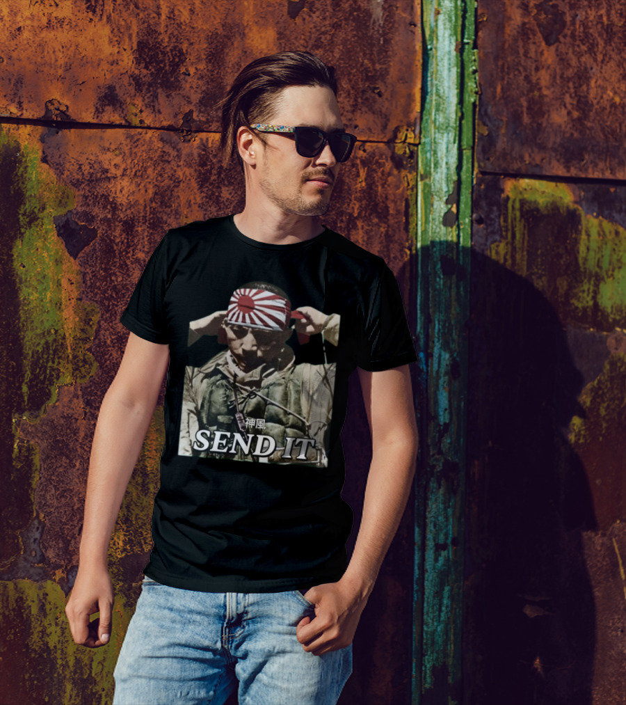 Kamikaze Pilot 神風 Send It T-Shirt