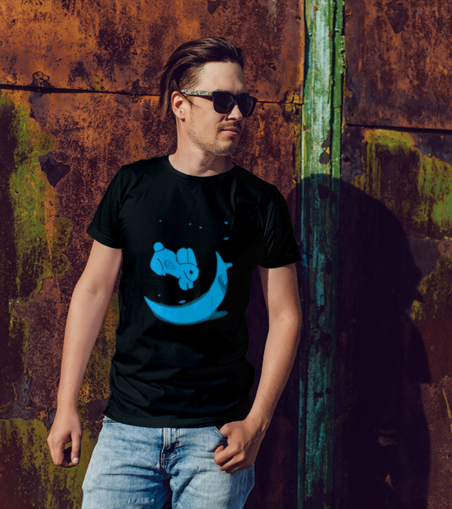Rawpaw Jade Rabbit Moon Journey By Reghan Clark T-Shirt