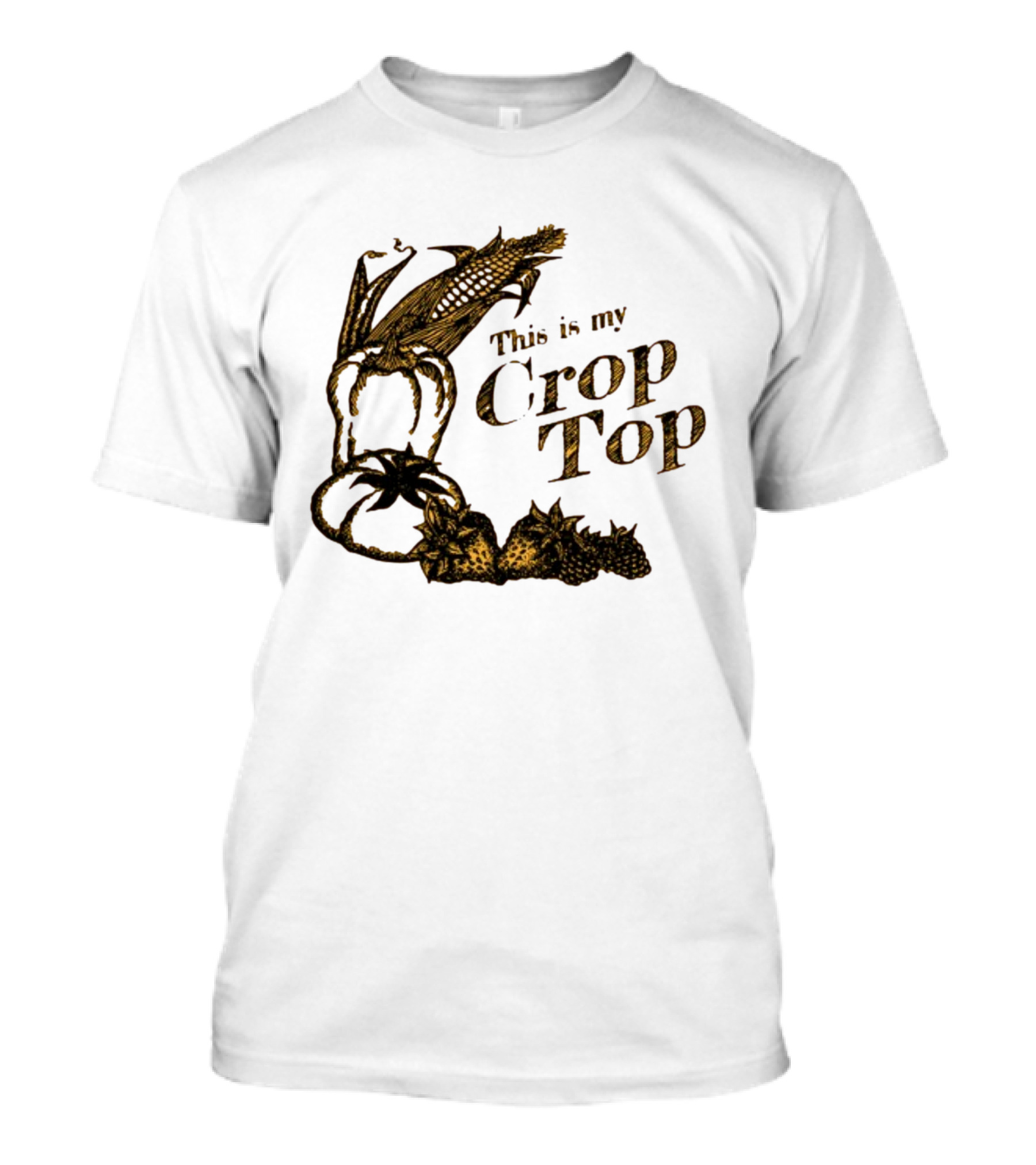 Wittenfarm This Is My Crop Top Corn And Tomatoes T-Shirt