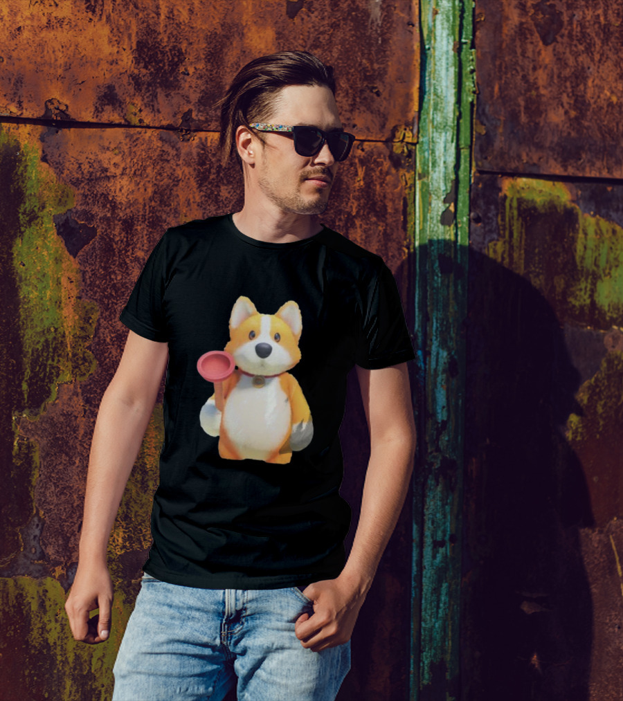 Xbox Gear Party Animals Corgi Figure With Plunger Animation T-Shirt