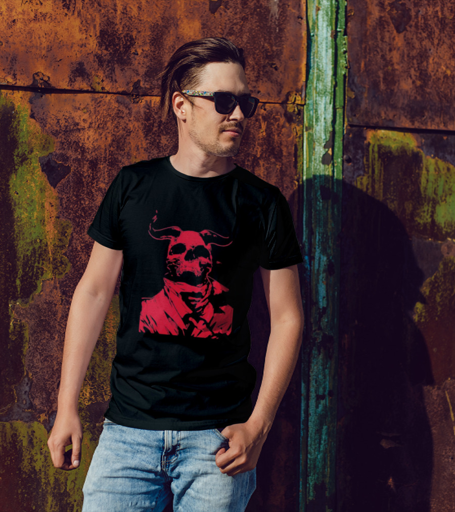 Massivefaceart Not Great Skull Demon Red T-Shirt