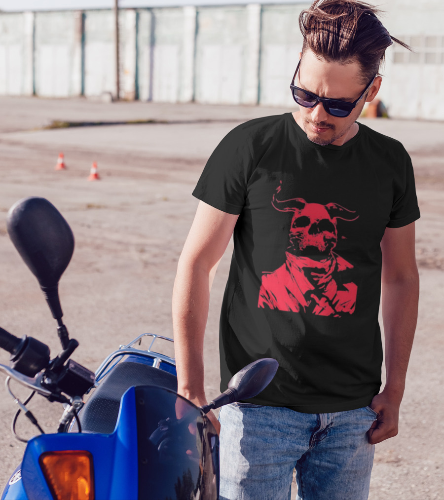 Massivefaceart Not Great Skull Demon Red T-Shirt