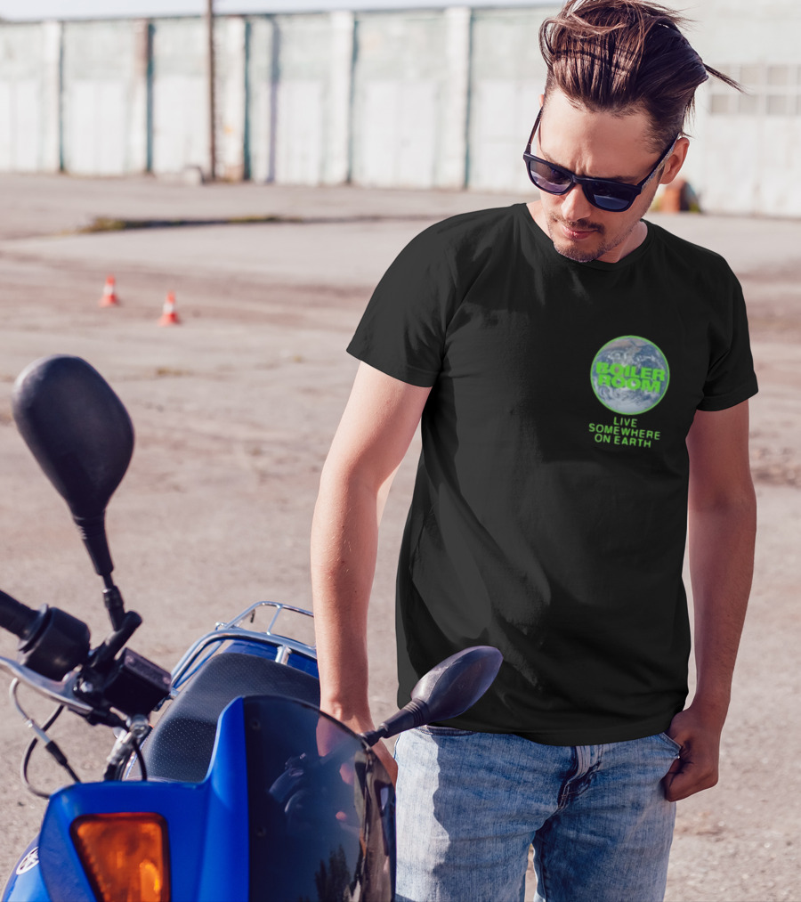 Boiler Room Live Global Broadcast Somewhere On Earth Earth Image T-Shirt
