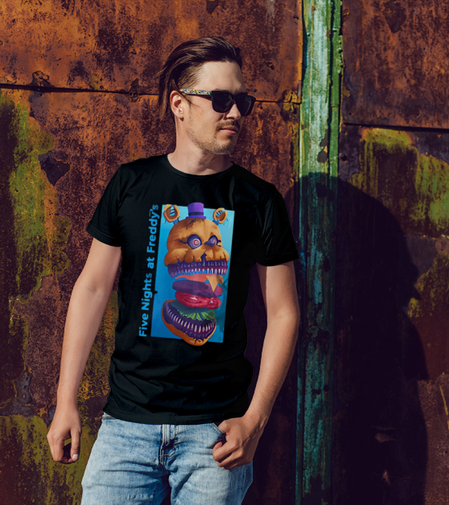 Five Nights At Freddy's Midnight Snack Jonnyblox Burger Animatronic T-Shirt