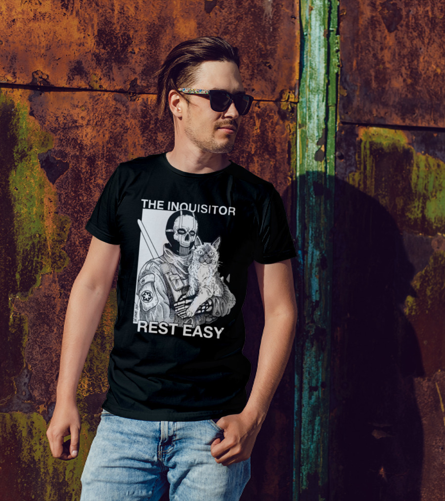 The Inquisitor Rest Easy Star Wars Inspired Artwork With Cat T-Shirt