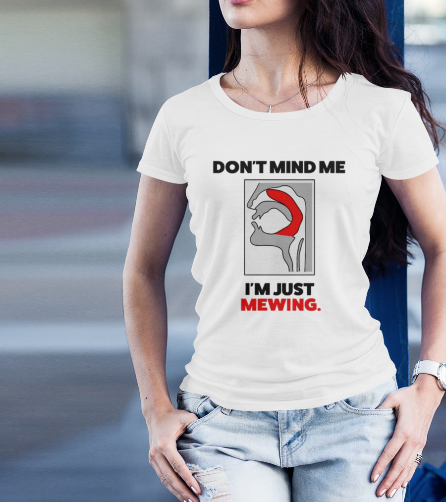Dippytees Don't Mind Me I'm Just Mewing Diagram T-Shirt