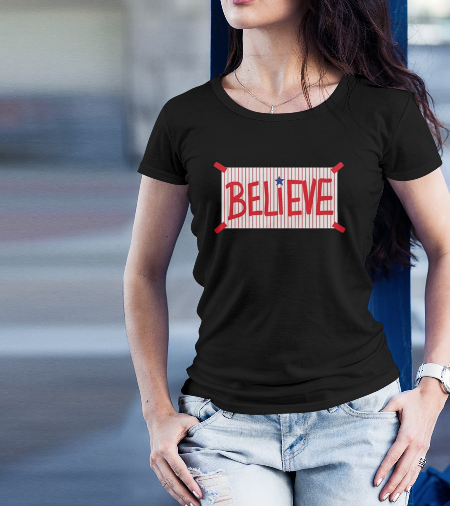 Philadelphia Believe Star Red Stripes T-Shirt