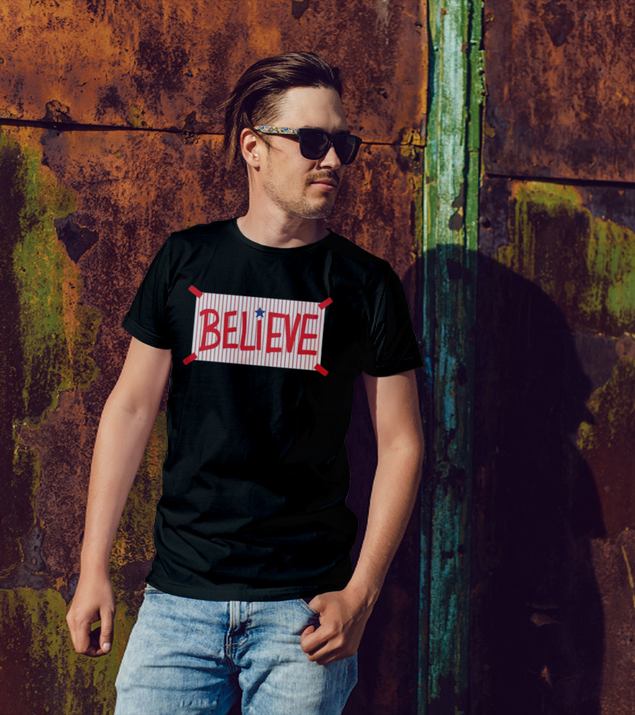 Philadelphia Believe Star Red Stripes T-Shirt