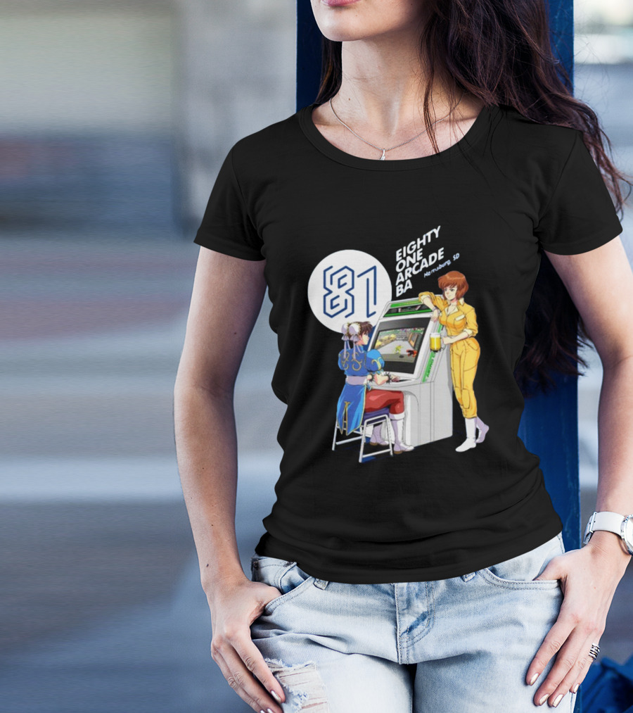 Eighty One Arcade Bar Harrisburg SD Jotego Retro Game Characters T-Shirt