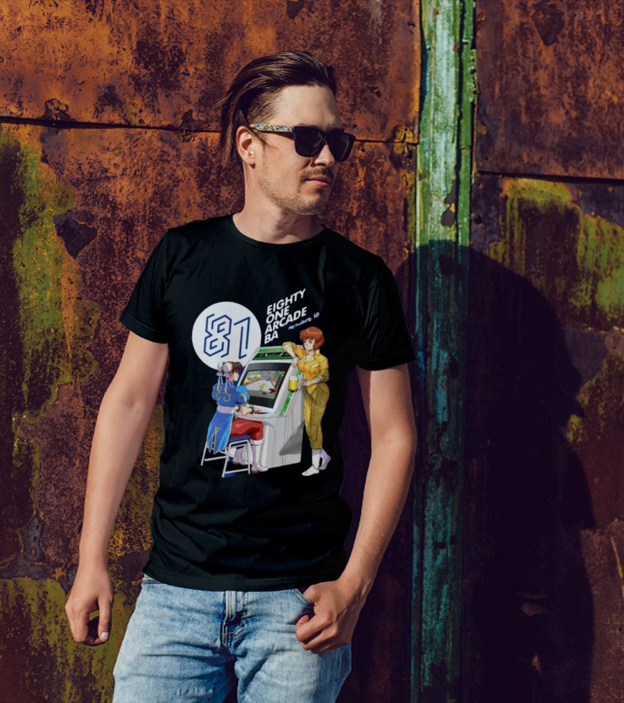 Eighty One Arcade Bar Harrisburg SD Jotego Retro Game Characters T-Shirt