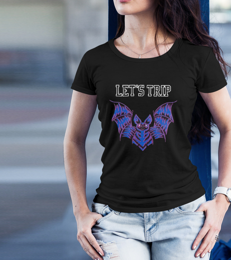 Sturnioloclothing Let's Trip Bat Retro Psychedelic T-Shirt