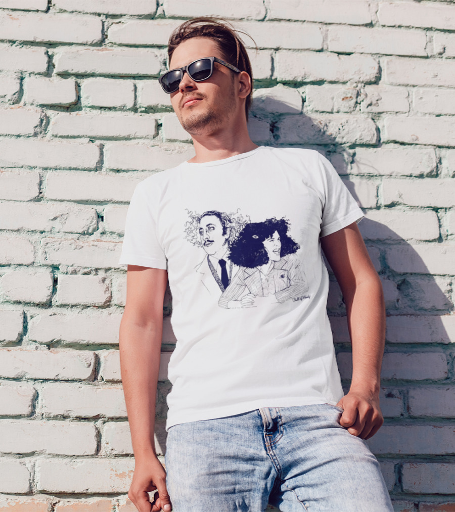 Gene Wilder Gilda Radner Iconic Duo Sketch T-Shirt