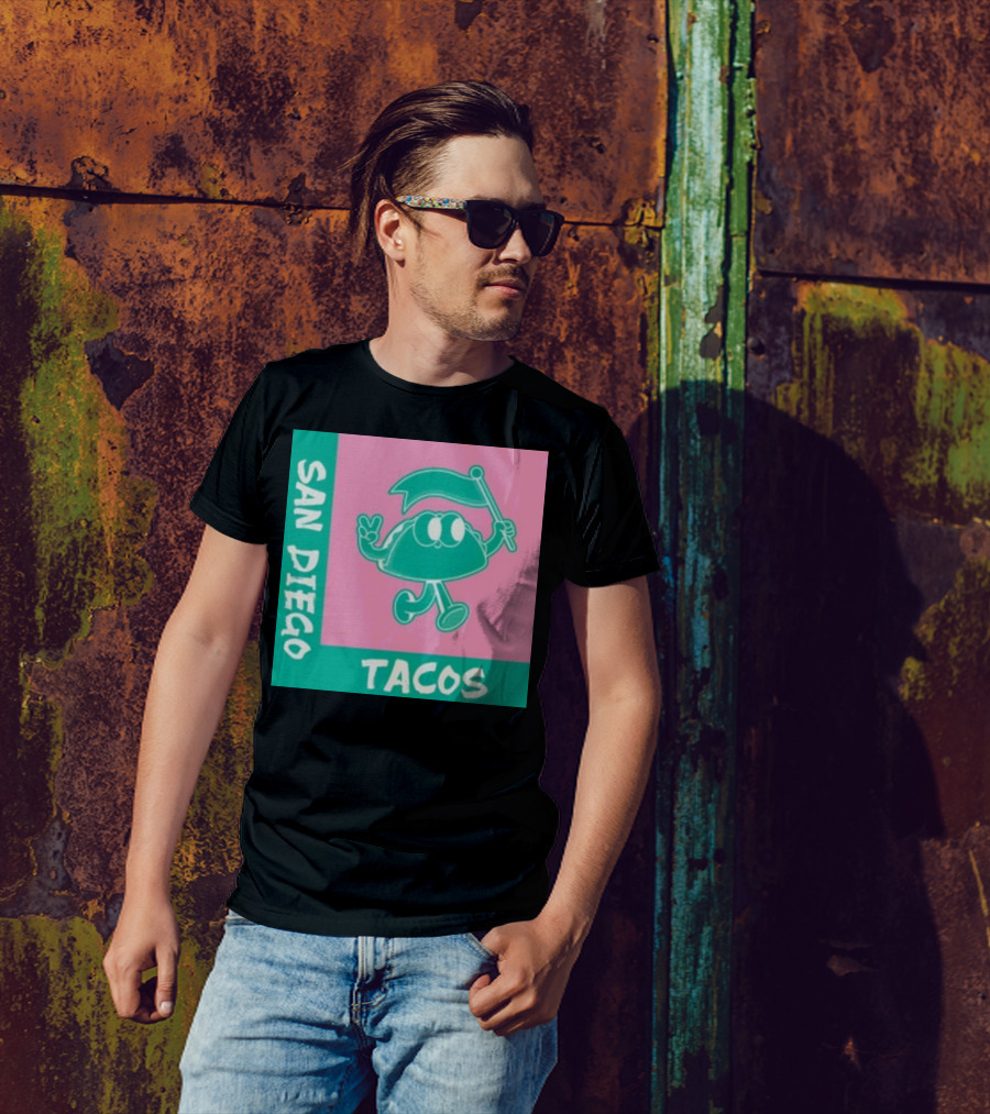 SAN DIEGO TACOS CARTOON FLAG T-Shirt