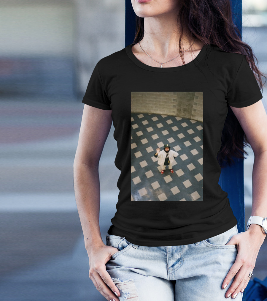 Macdemarcoshop Mac Photo Off White Checkered Floor Outfit Red Shoes T-Shirt