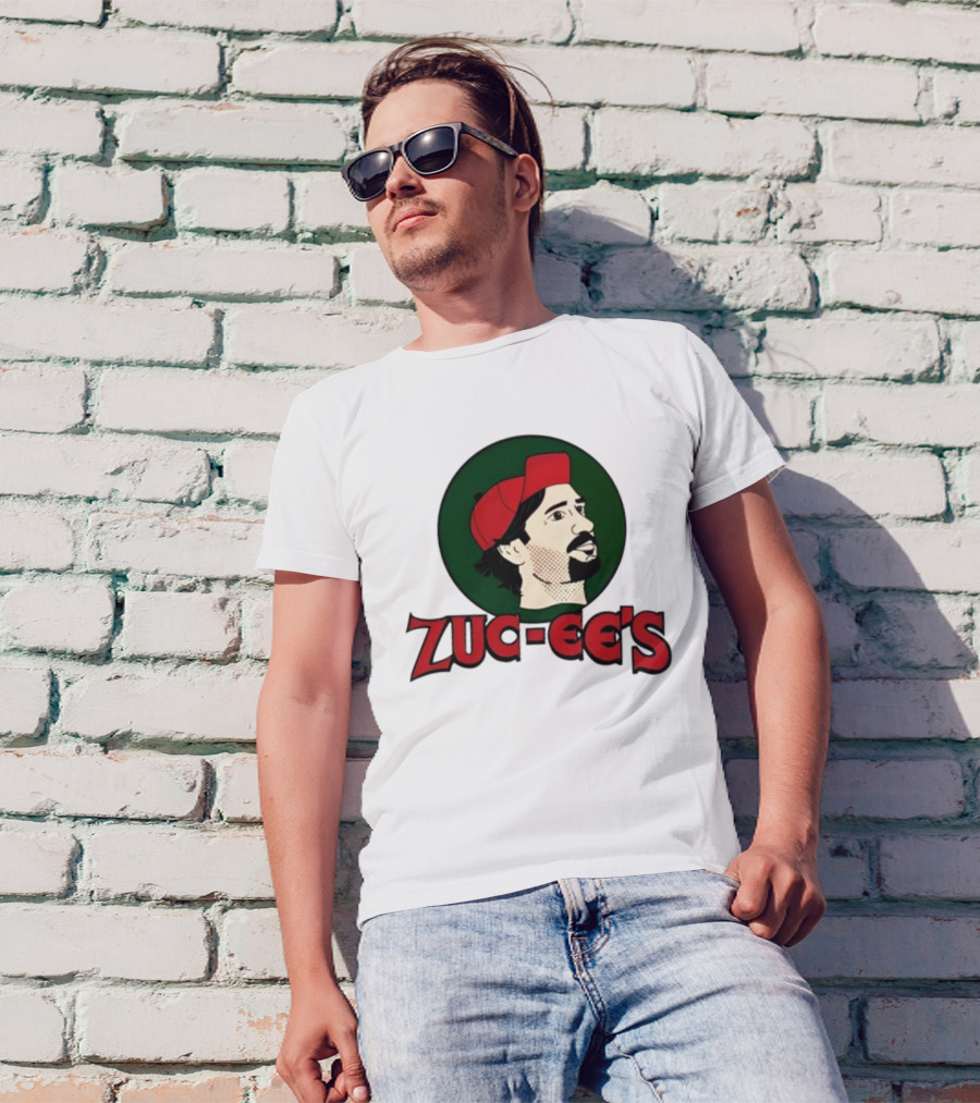 10K Takes Zuc-Ee's Retro Illustration Red Cap Green Circle T-Shirt