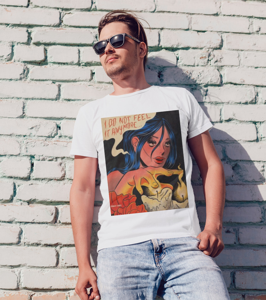 Tragicgirlsco I Do Not Feel It Anymore Blue-Haired Woman With Candles And Roses T-Shirt