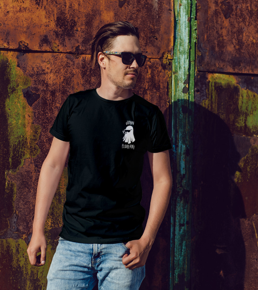 John Floreani Smoking Ghost In Sunglasses T-Shirt