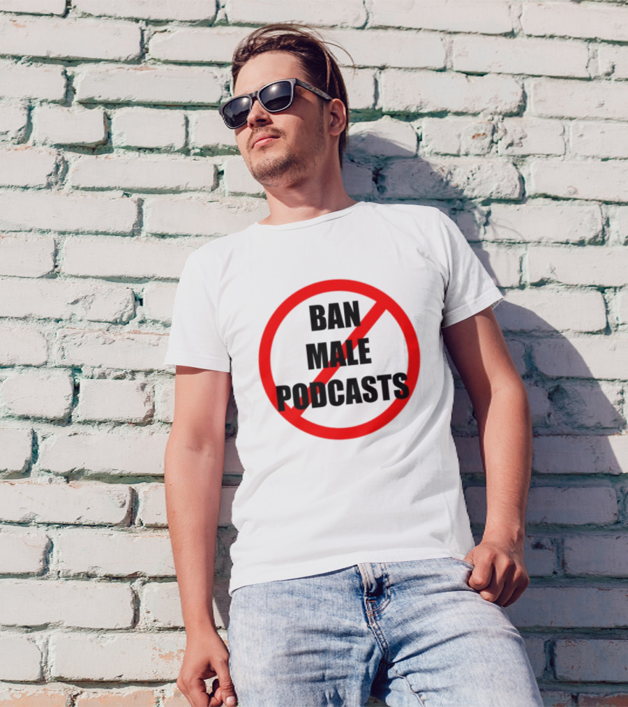Shopvibe2k Ban Male Podcasts Red Strike Circle T-Shirt