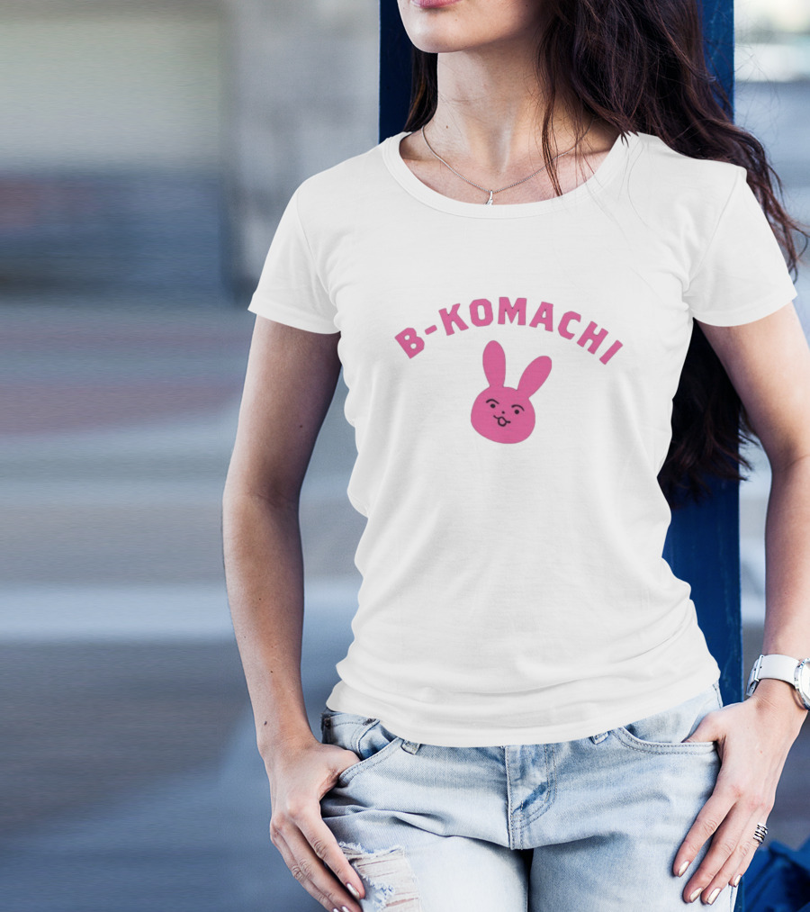 B-Komachi Pink Bunny Face T-Shirt