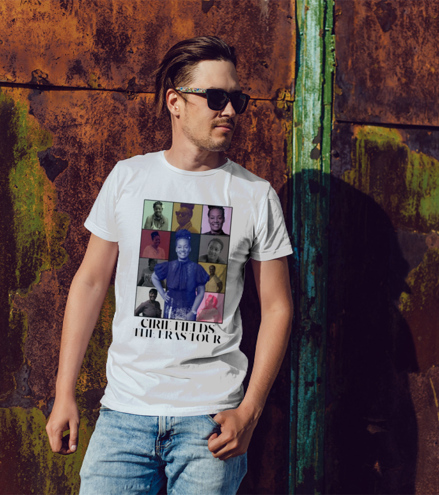 Cirie Fields The Eras Tour Multicolor Portrait Collage T-Shirt