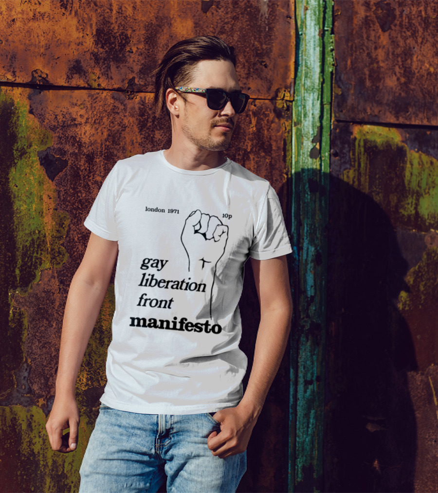 London 1971 10p Gay Liberation Front Manifesto T-Shirt