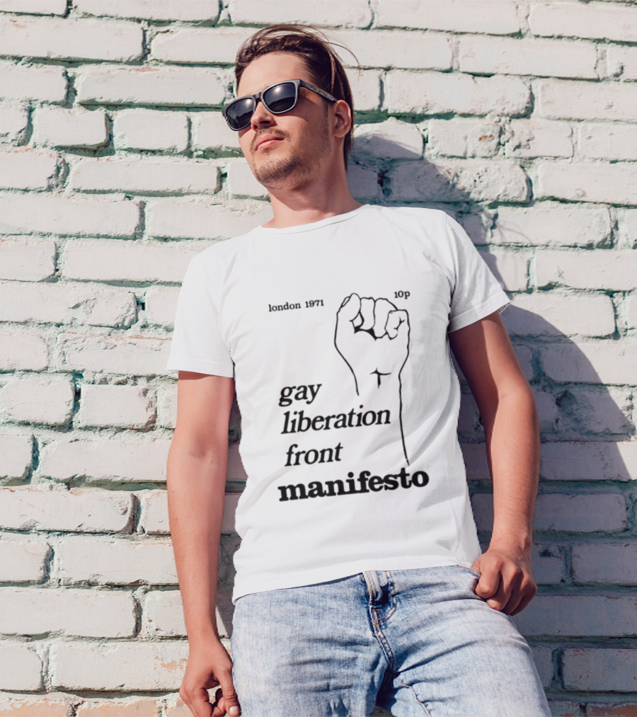 London 1971 10p Gay Liberation Front Manifesto T-Shirt