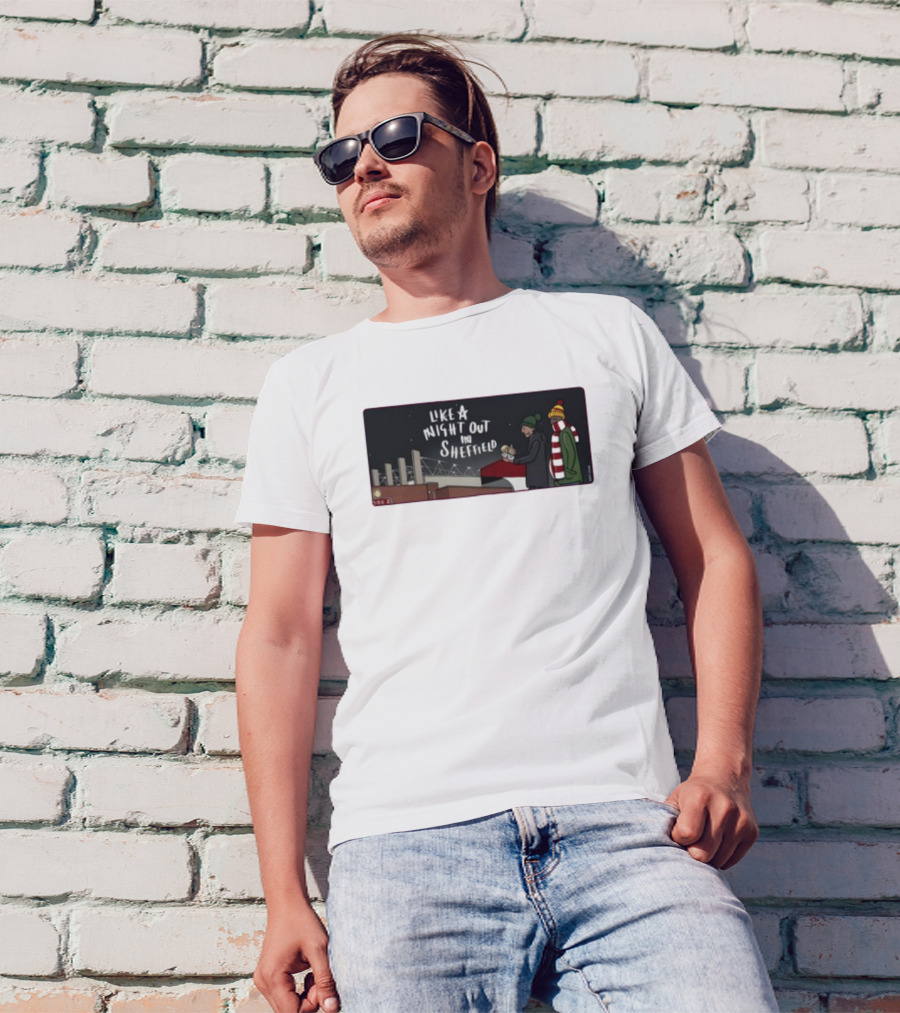 Like A Night Out In Sheffield Football Fans In Winter Gear At Stadium T-Shirt