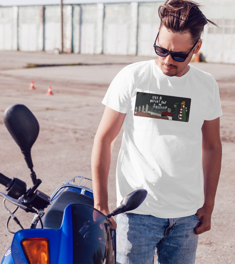 Like A Night Out In Sheffield Football Fans In Winter Gear At Stadium T-Shirt