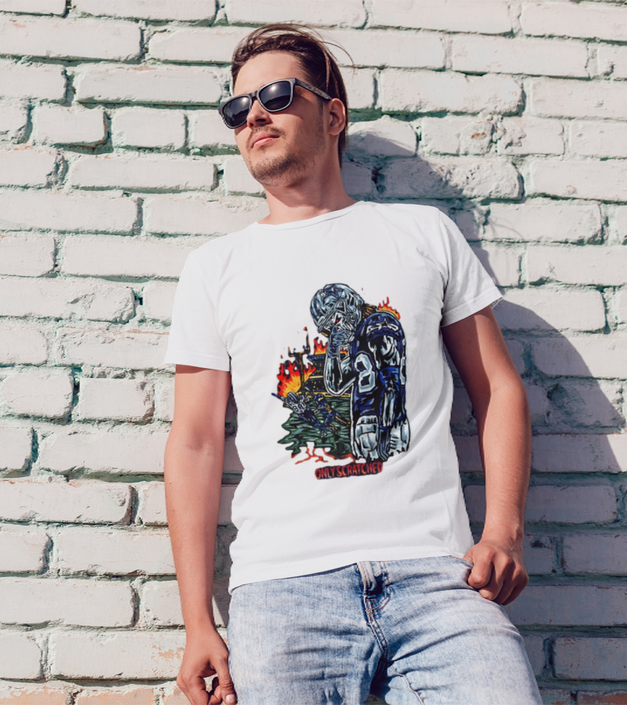 Only Scratched The Surface Retros Sports Imagery Fire Scene T-Shirt
