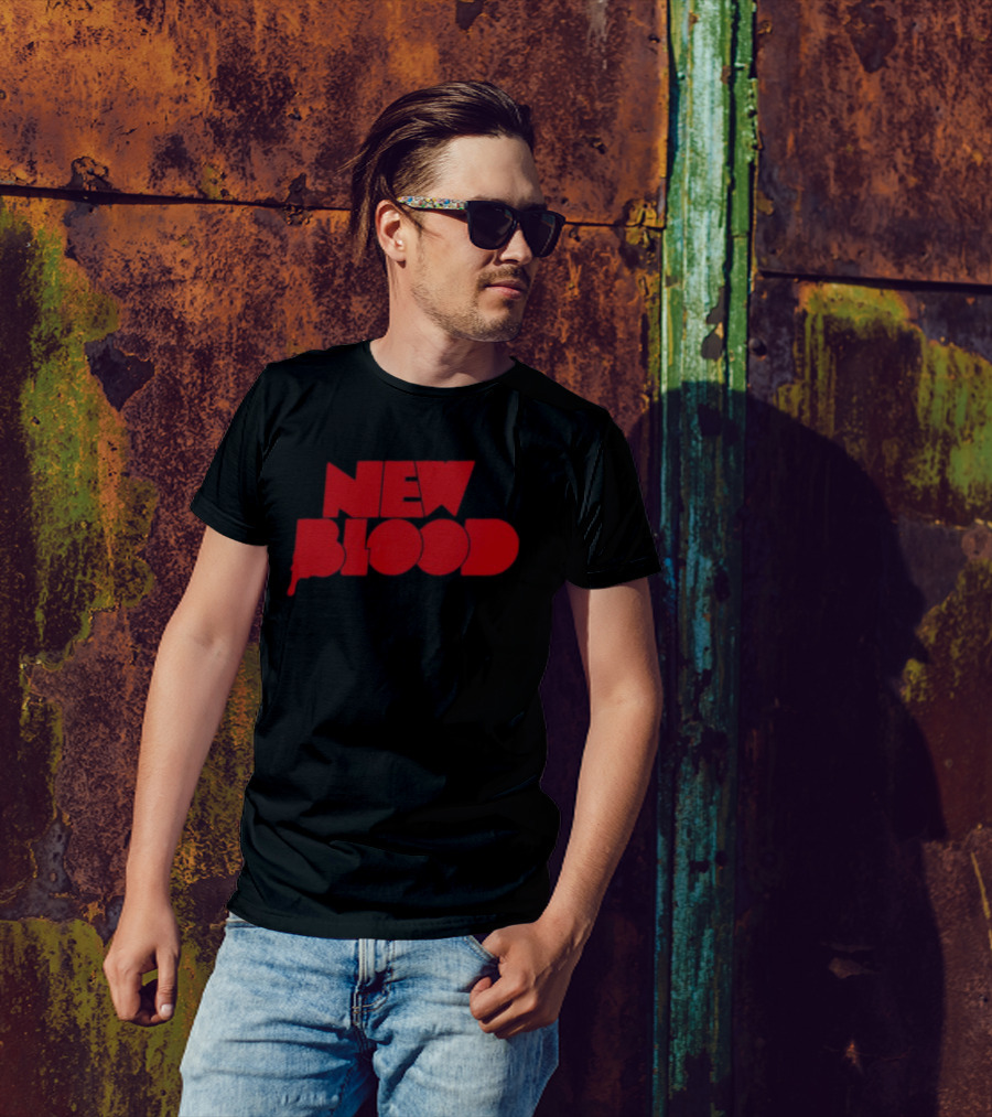 New Blood Dripping Lettering T-Shirt