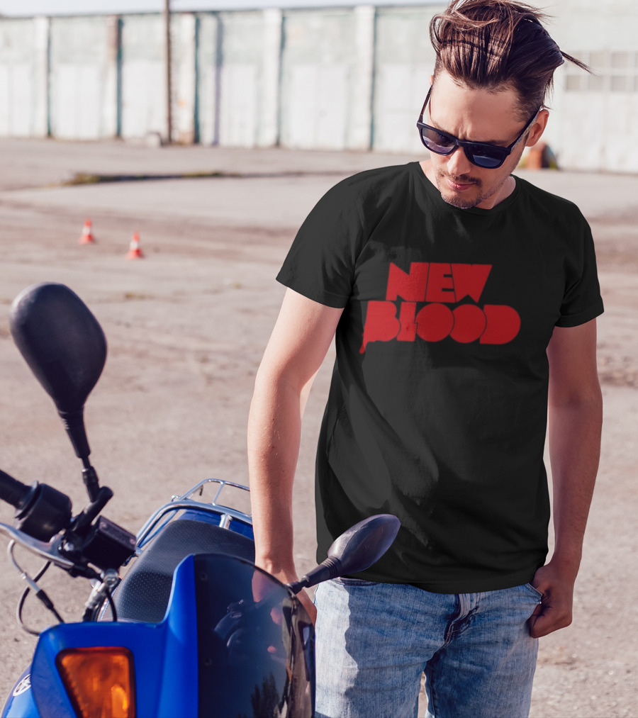 New Blood Dripping Lettering T-Shirt