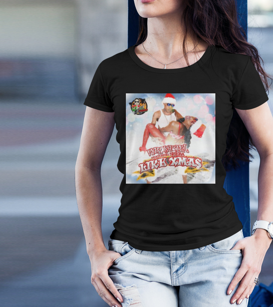 Vybz Kartel Featuring Sheba Like Xmas Festive Santa Beach Party T-Shirt